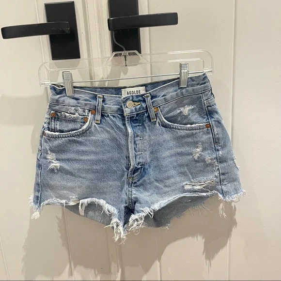 Agolde Parker Short in Swampmeet (24) - Picture 5 of 12